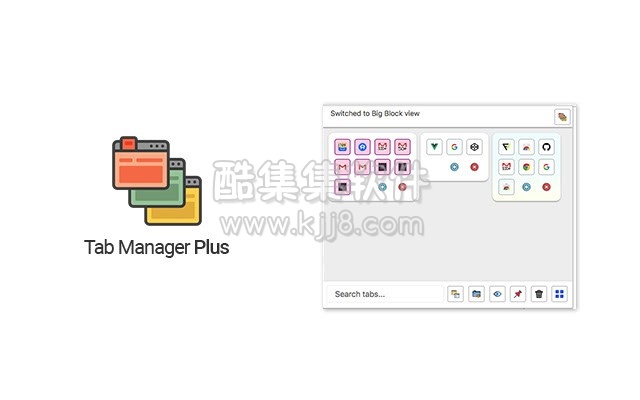 Tab Manager Plus for Chrome 快速查找打开的选项卡